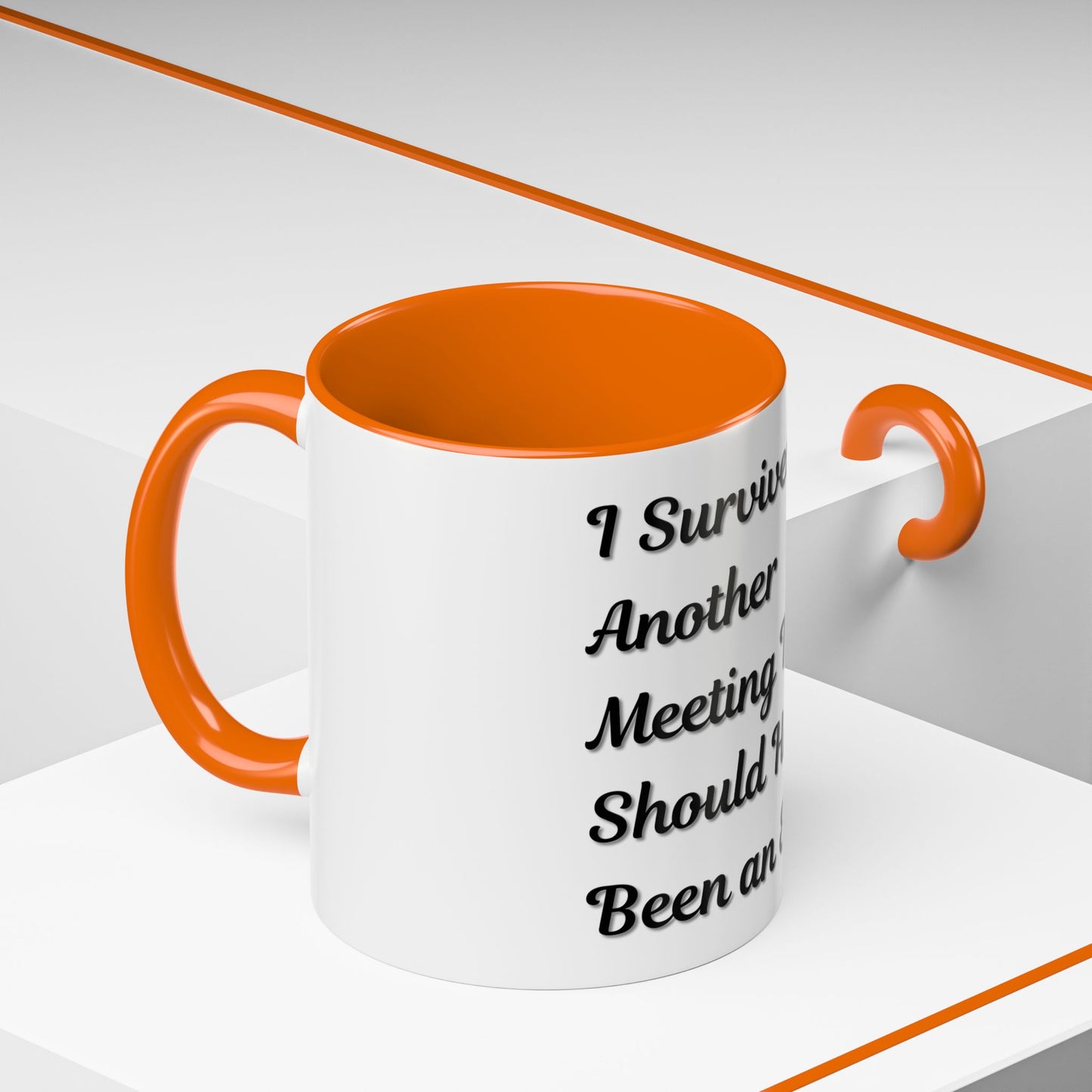 Humorous Coffee Mug - "I Survived Another Meeting That Should Have Been an Email" - TRV