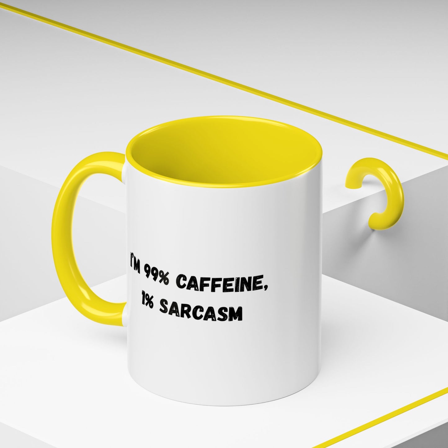 Sarcastic Coffee Mug - Funny Gift for Coffee Lovers, Black and White Accent Mug, Gift for Birthdays, Office Humor, Caffeine Enthusiasts