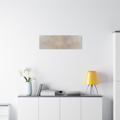 Soft neutral abstract fog canvas by Printify featuring a calming, artistic design with muted tones and abstract cloud-like patterns.