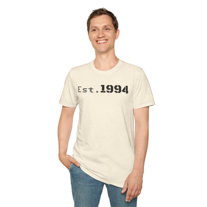 Est. 1994 Unisex Softstyle T-Shirt, Vintage Tee for Birthdays, Retro Gift, Casual Wear, Trendy Soft Shirt