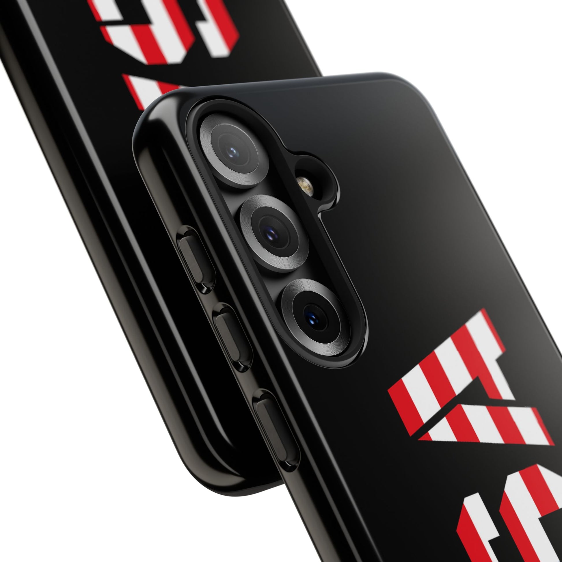 Patriotic American flag phone case by Printify, featuring a durable design with bold red, white, and blue stars and stripes.