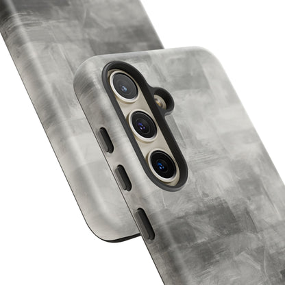Abstract gray grid phone case for iPhone by Printify, featuring a tough protective design and modern geometric pattern.
