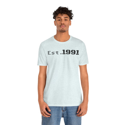 Unisex Vintage Est. 1991 Tee - Perfect Gift for Birthdays, Anniversaries, Throwback Fashion, Casual Wear, Milestone Celebrations
