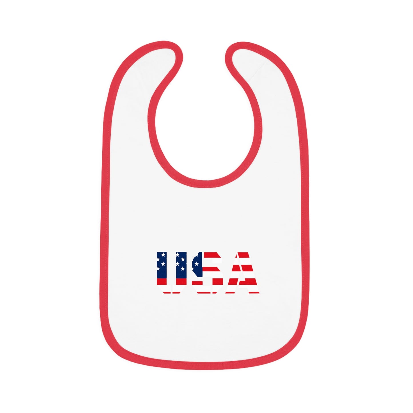 USA Bib for Babies, Americana Baby Bib, Infant Dining Essential, Gift for New Parents, Baby Shower, Fourth of July - TRV