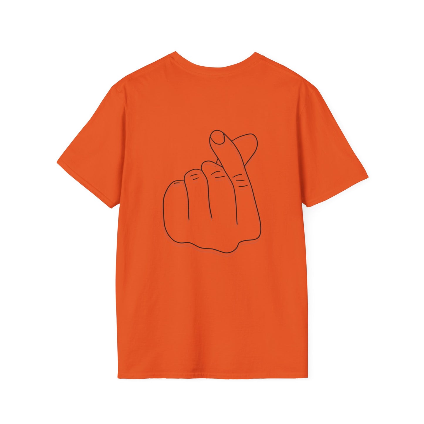Trendy Unisex Softstyle T-Shirt with Love Hand Gesture Design
