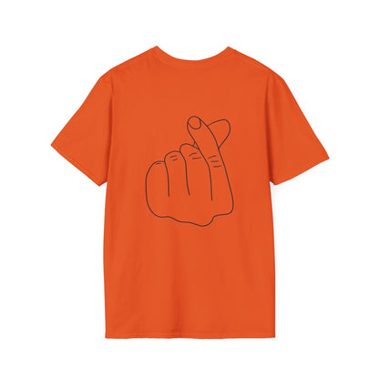 Trendy Unisex Softstyle T-Shirt with Love Hand Gesture Design