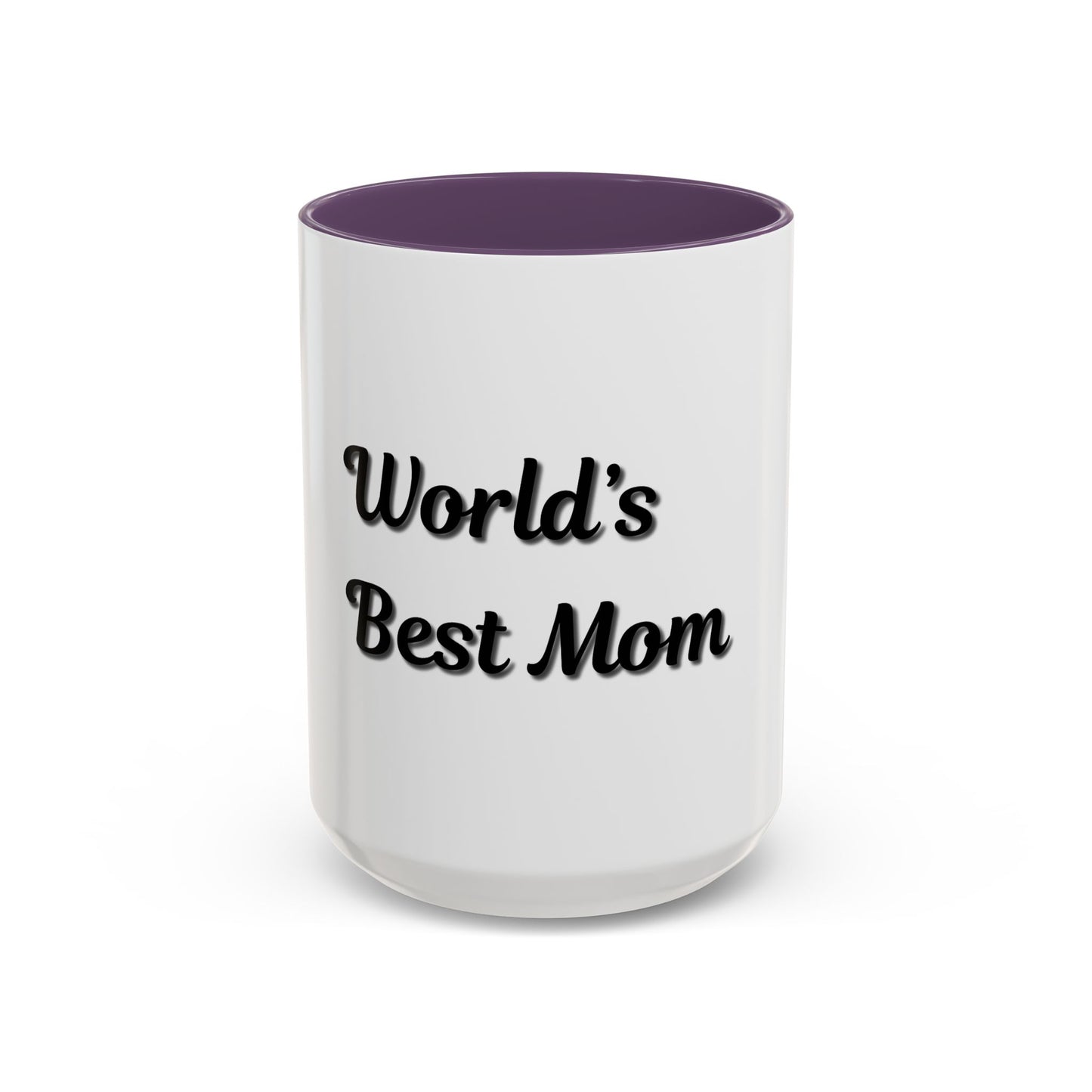 World's Best Mom Accent Coffee Mug - 11oz & 15oz - Perfect Gift for Mother's Day - TRV