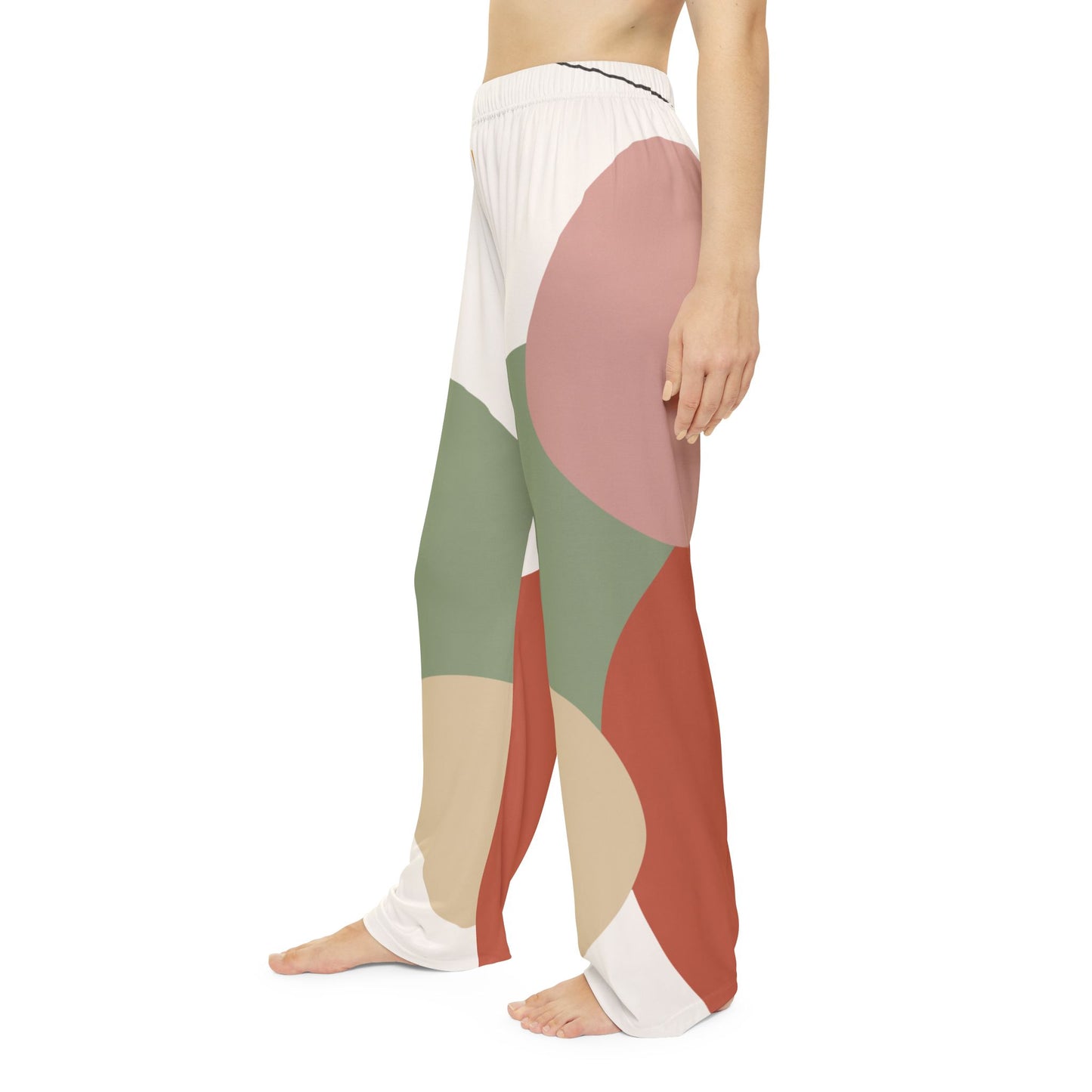 Abstract Colorblock Tulip Pattern Pajama Pants | AOP Lounge Trousers
