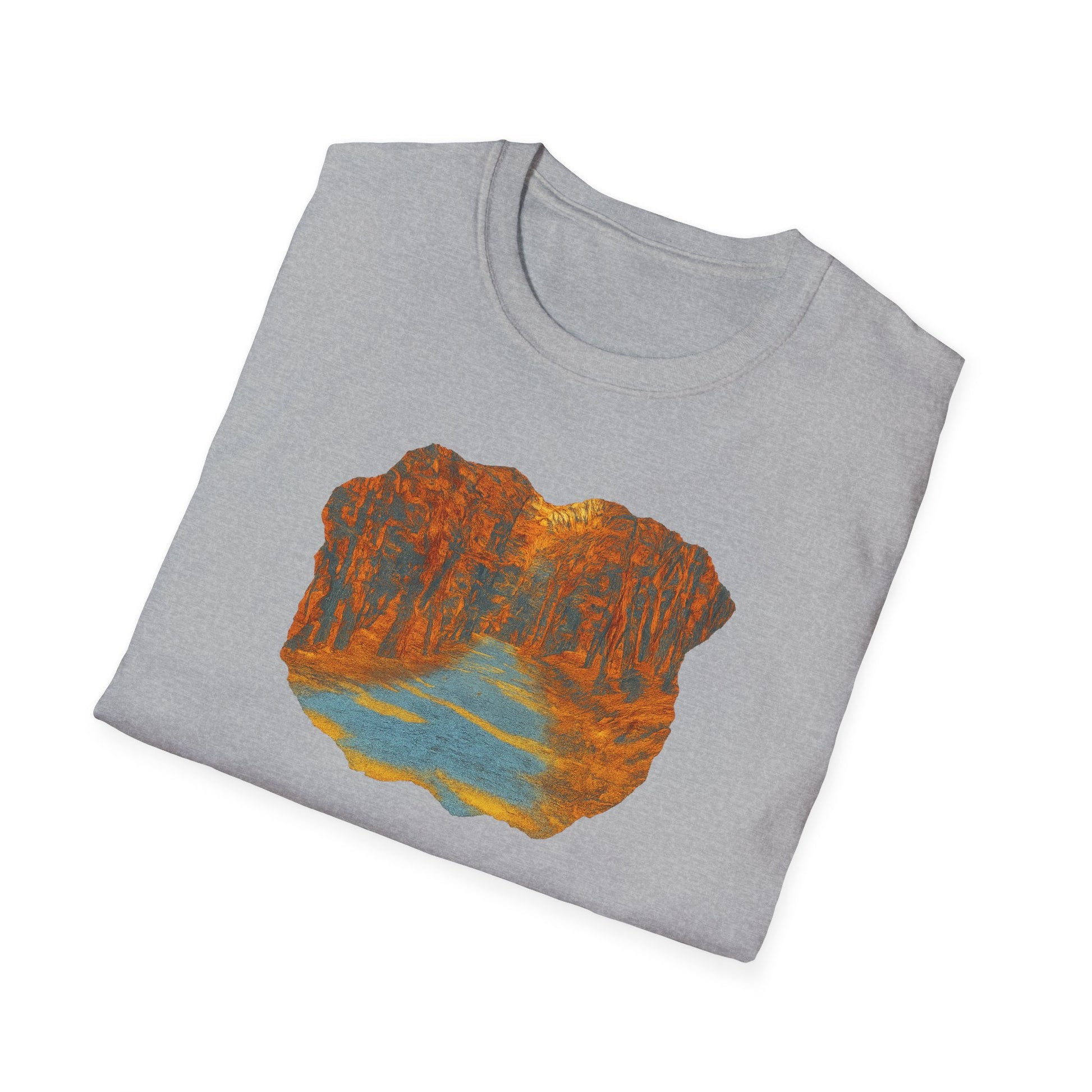Nature-Inspired Unisex Softstyle T-Shirt, Outdoor Lover Gift, Casual Wear, Ideal for Hiking, Nature Trips, Unique Graphic Tee - TRV