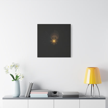 Abstract Golden Starburst Canvas