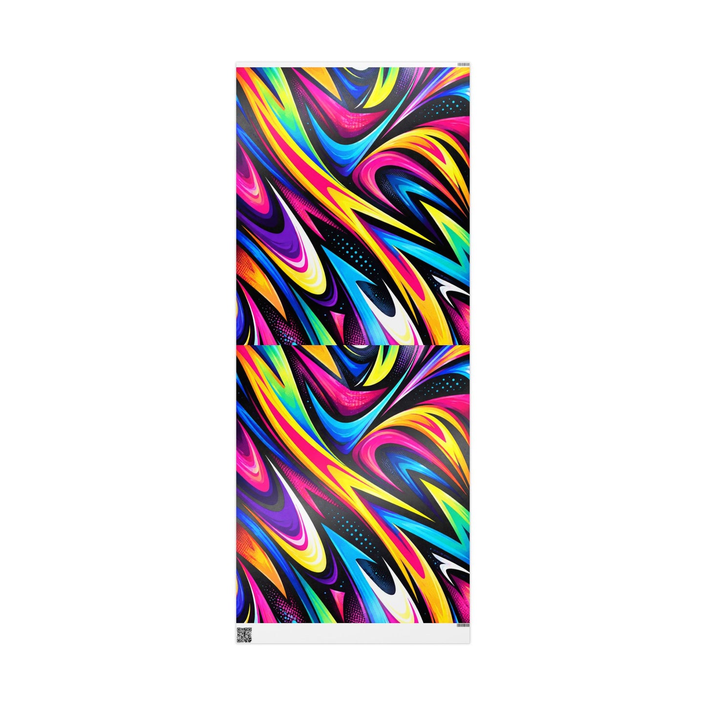 Vibrant Rainbow Swirl Wrapping Paper Roll — Abstract Colorful Gift Wrap