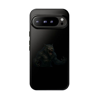 Werewolf phone case with dark monster graphic, durable protective cover for smartphone by Printify