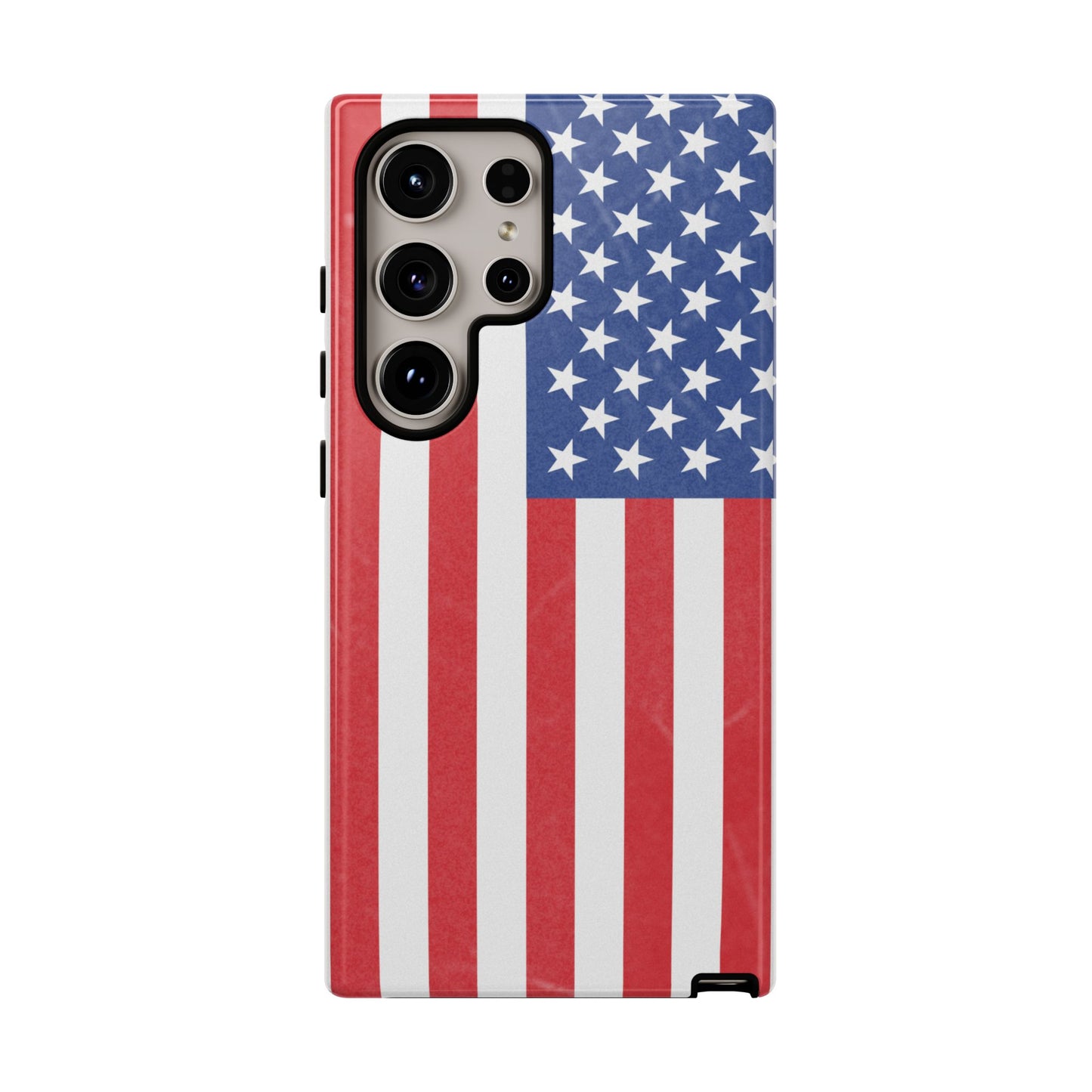 American flag tough phone case for iPhone by Printify, durable patriotic phone cover with bold flag design.