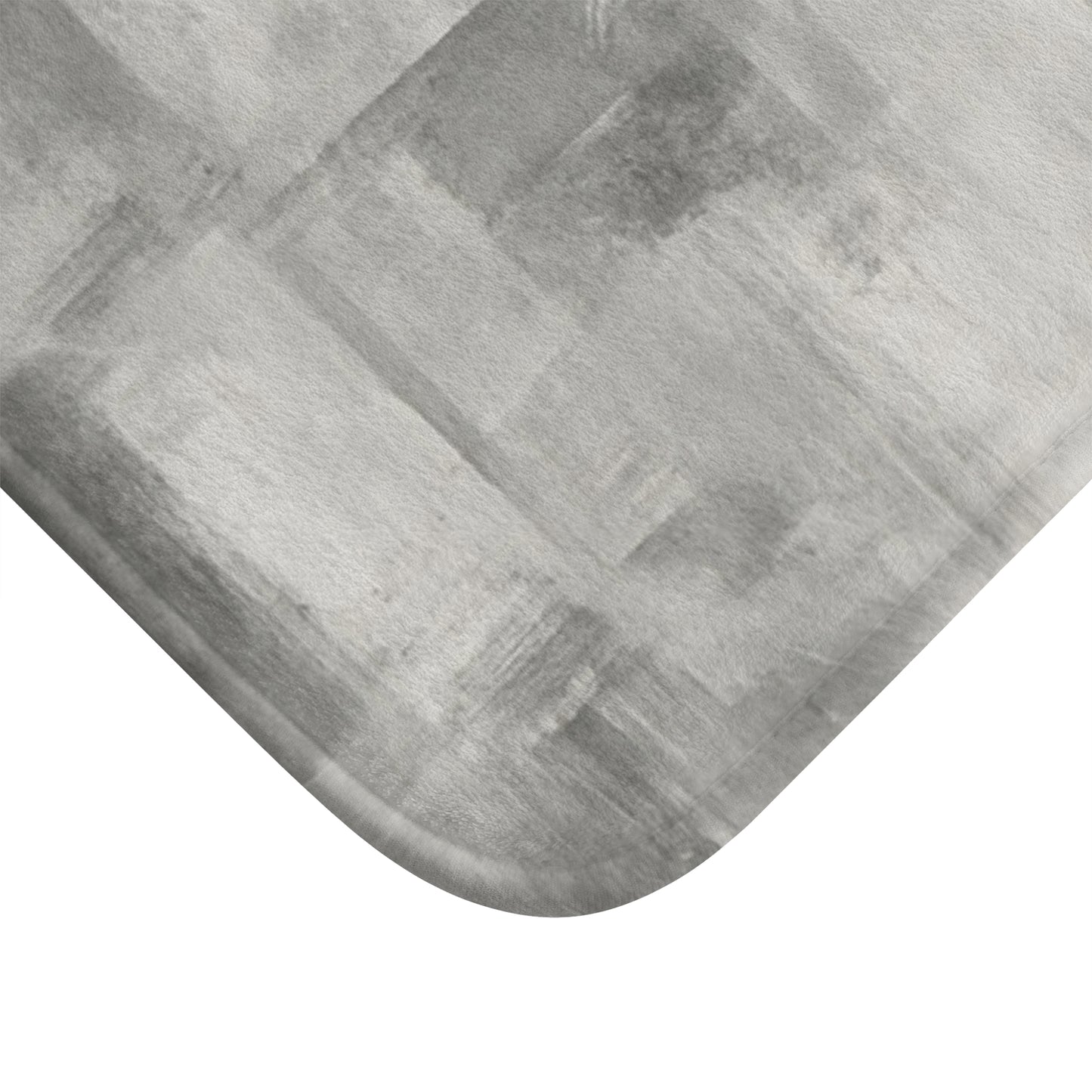 Gray abstract bathroom rug by Printify, soft and modern bath mat with luxurious feel, perfect for contemporary bathroom decor.