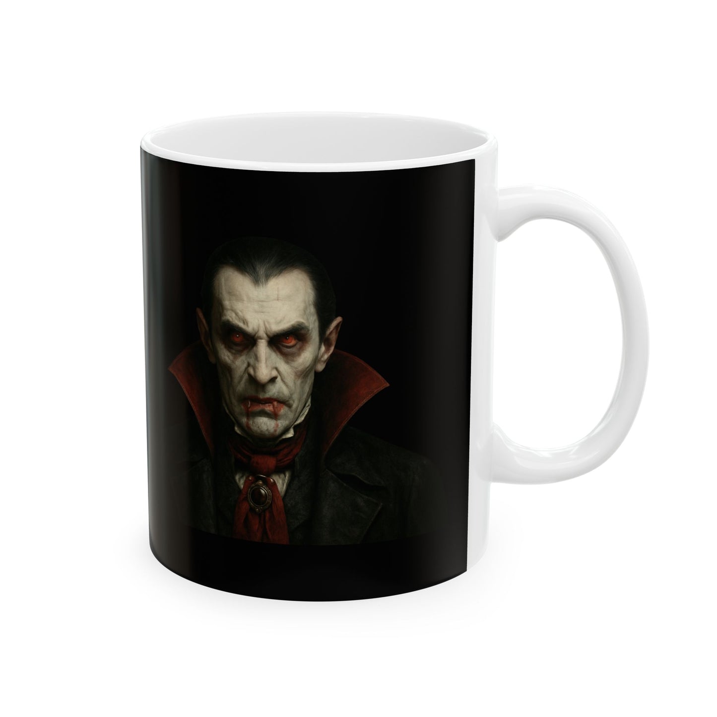 Gothic Dracula Vampire Ceramic Mug, Perfect for Halloween, Spooky Gifts, Coffee Lovers, Home Decor, 11oz & 15oz Sizes - TRV