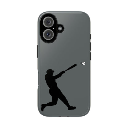 Printify baseball batter phone case, tough protective smartphone cover featuring a baseball player design for fans.
