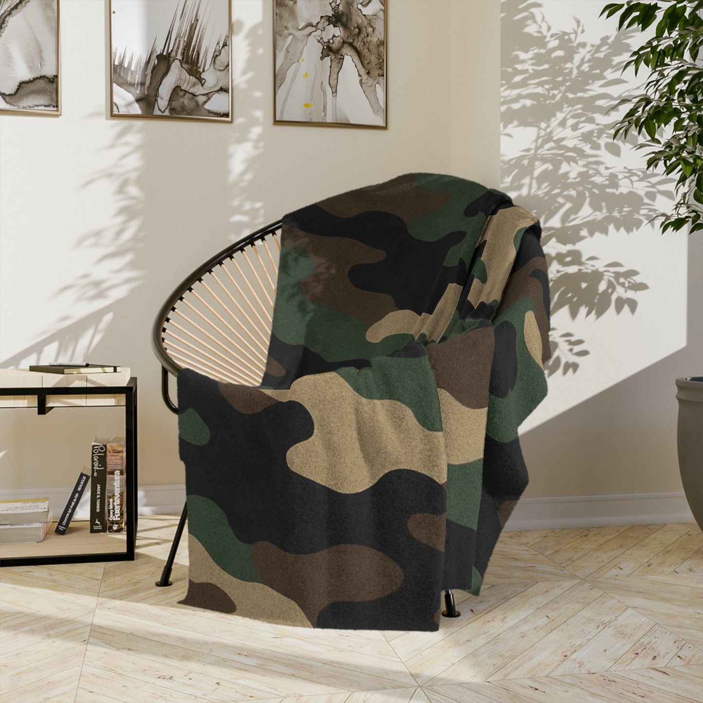 Cozy Camo Velveteen Microfiber Blanket - Soft, Warm, Perfect for Camping, Outdoors, Military Theme, Home Decor, Gift Idea - TRV