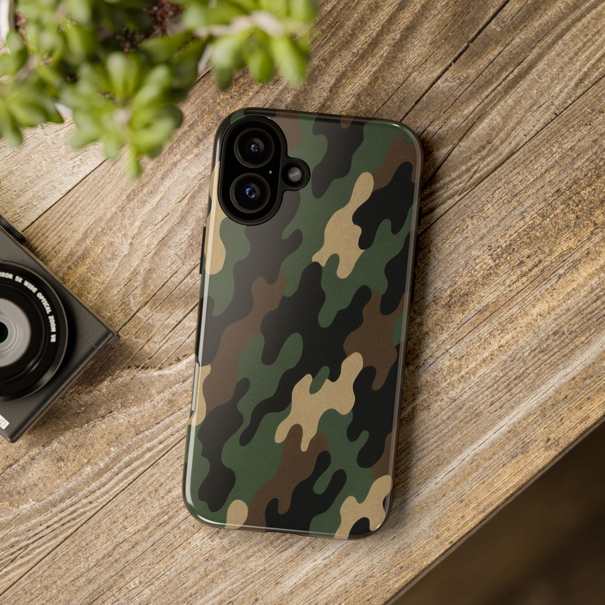 Camouflage Phone Case, Tough Cases, Military Style, Unique Phone Accessories, Gift for Him, Durable Phone Cover - TRV
