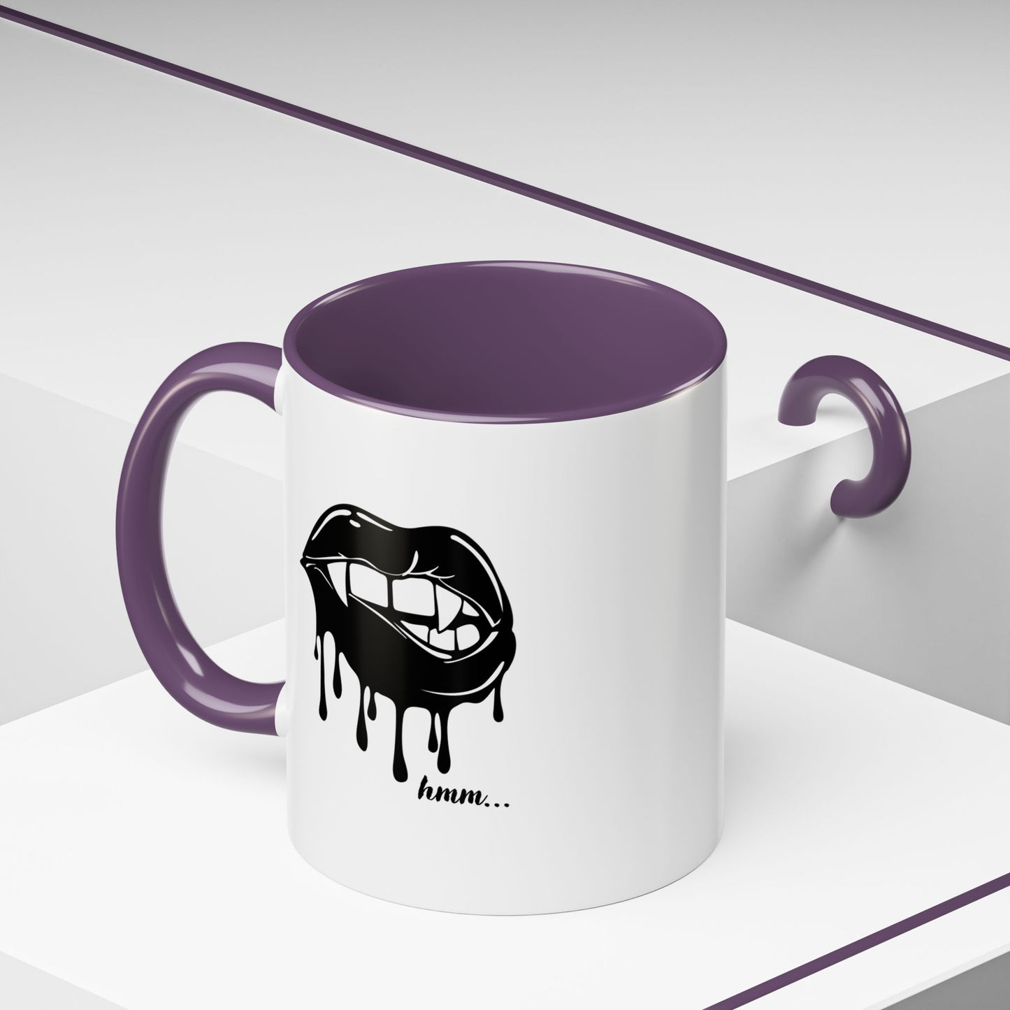 Vampire Lip Accent Coffee Mug - 11oz & 15oz - Unique Halloween Gift