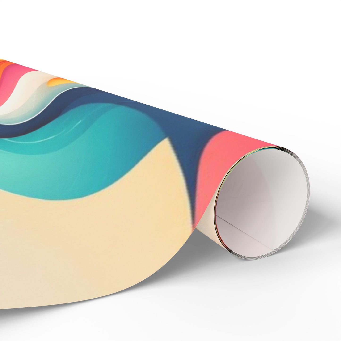 Geometric Colorwave Wrapping Paper Roll — Vibrant Abstract Gift Wrap