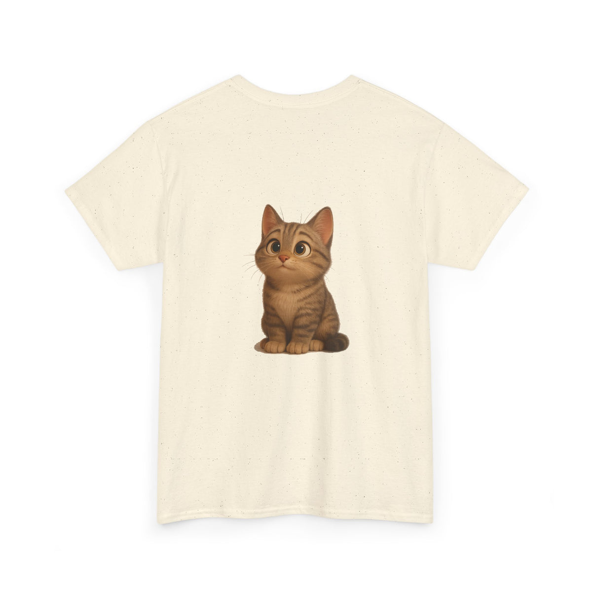 Brown kitten graphic T-shirt for cat lovers, featuring a cute feline design on a casual printify T-shirt.