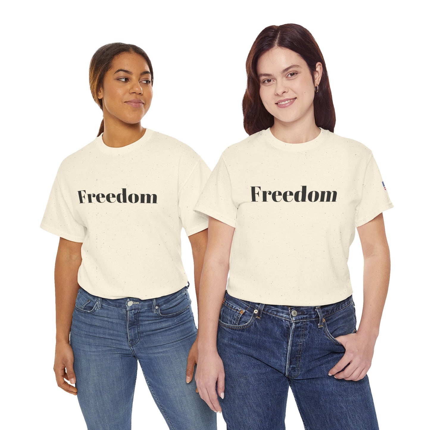 Freedom script tee | T-Shirt, American flag sleeve - TRV