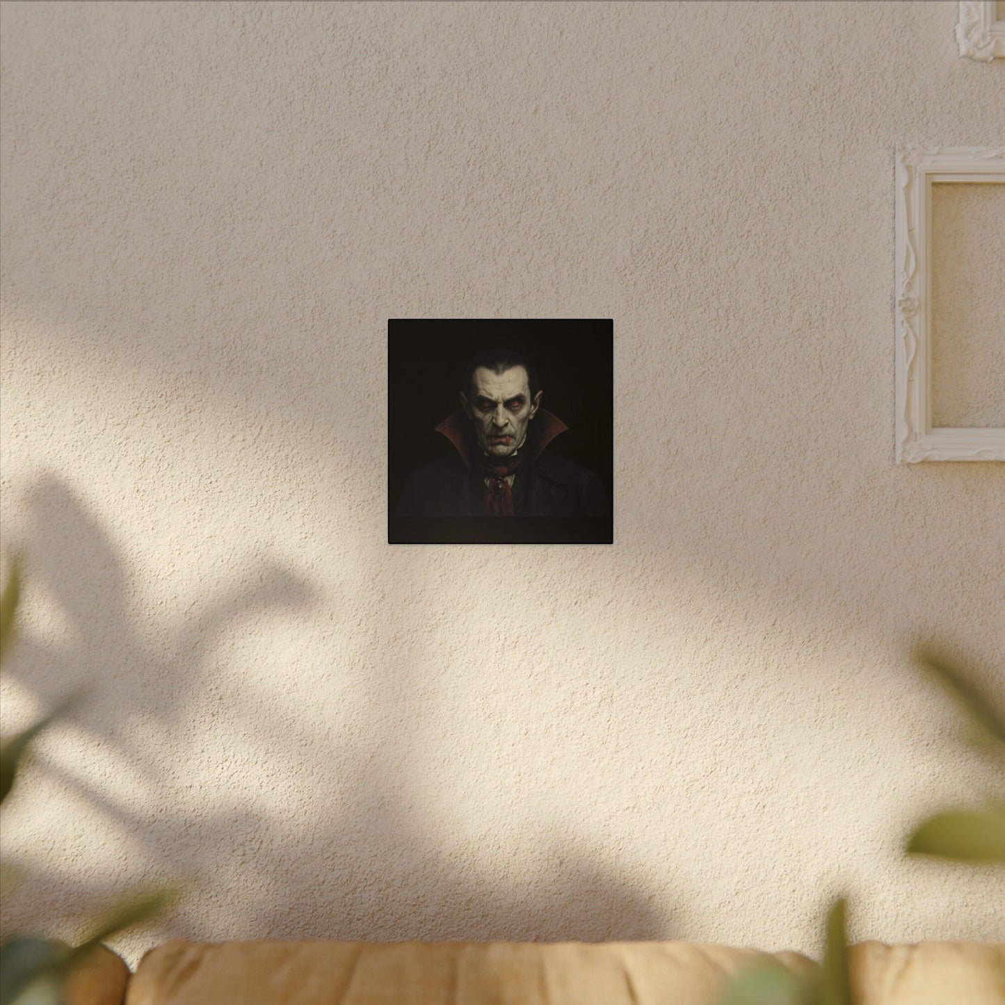 Vampire Portrait Canvas Wall Art – Gothic Dracula Matte Stretched Print