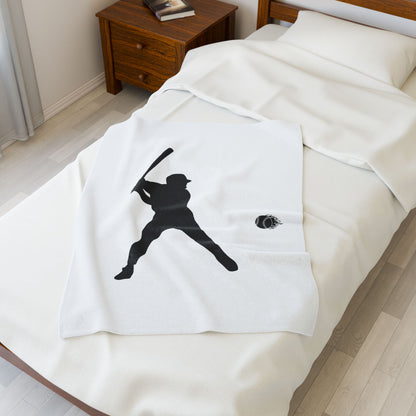 Baseball Player Plush Blanket | Soft Sports Throw, Cozy Gift for Athletes, Home Decor, Game Day Blanket, Perfect for Birthdays - TRV