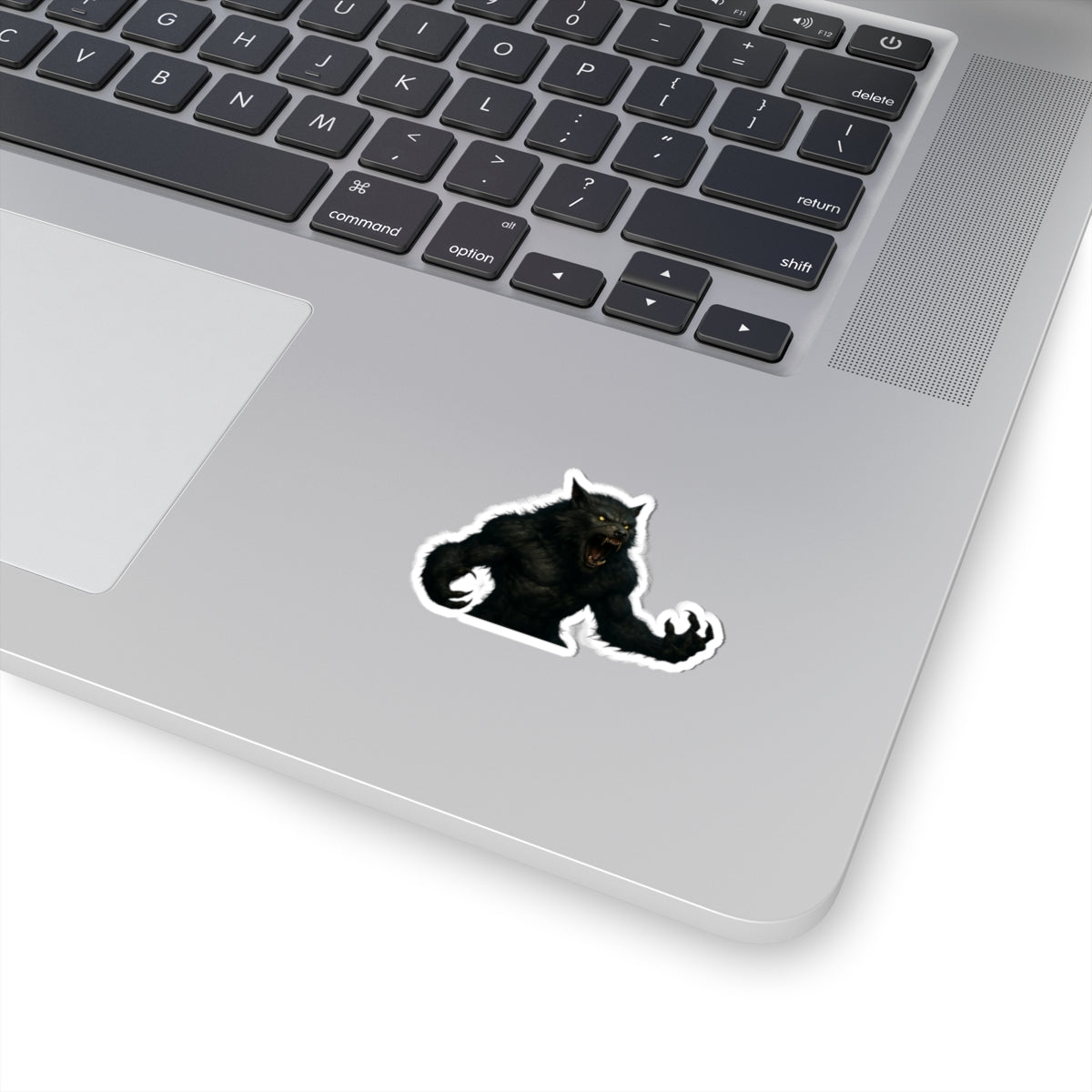 Fierce Werewolf Kiss-Cut Sticker on paper, featuring a spooky werewolf design, perfect for Halloween gift or monster lover decor.