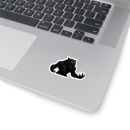 Fierce Werewolf Kiss-Cut Sticker on paper, featuring a spooky werewolf design, perfect for Halloween gift or monster lover decor.