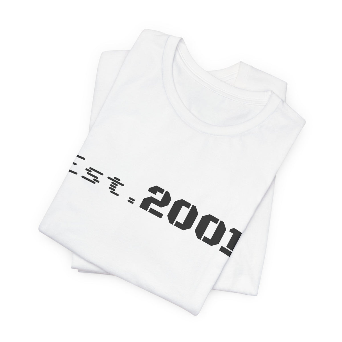 Retro minimalist Est. 2001 graphic T-shirt by Printify featuring a simple birth year design on a casual tee.