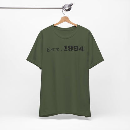 Est. 1994 Unisex Tee, Vintage Birthday Shirt, Nostalgic 90s Apparel, Perfect Gift for 30th Birthday, Casual Daily Wear - TRV