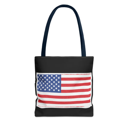 Patriotic Tote Bag, American Flag Carryall, Beach Bag, Reusable Shopping Tote, Independence Day Gift - TRV