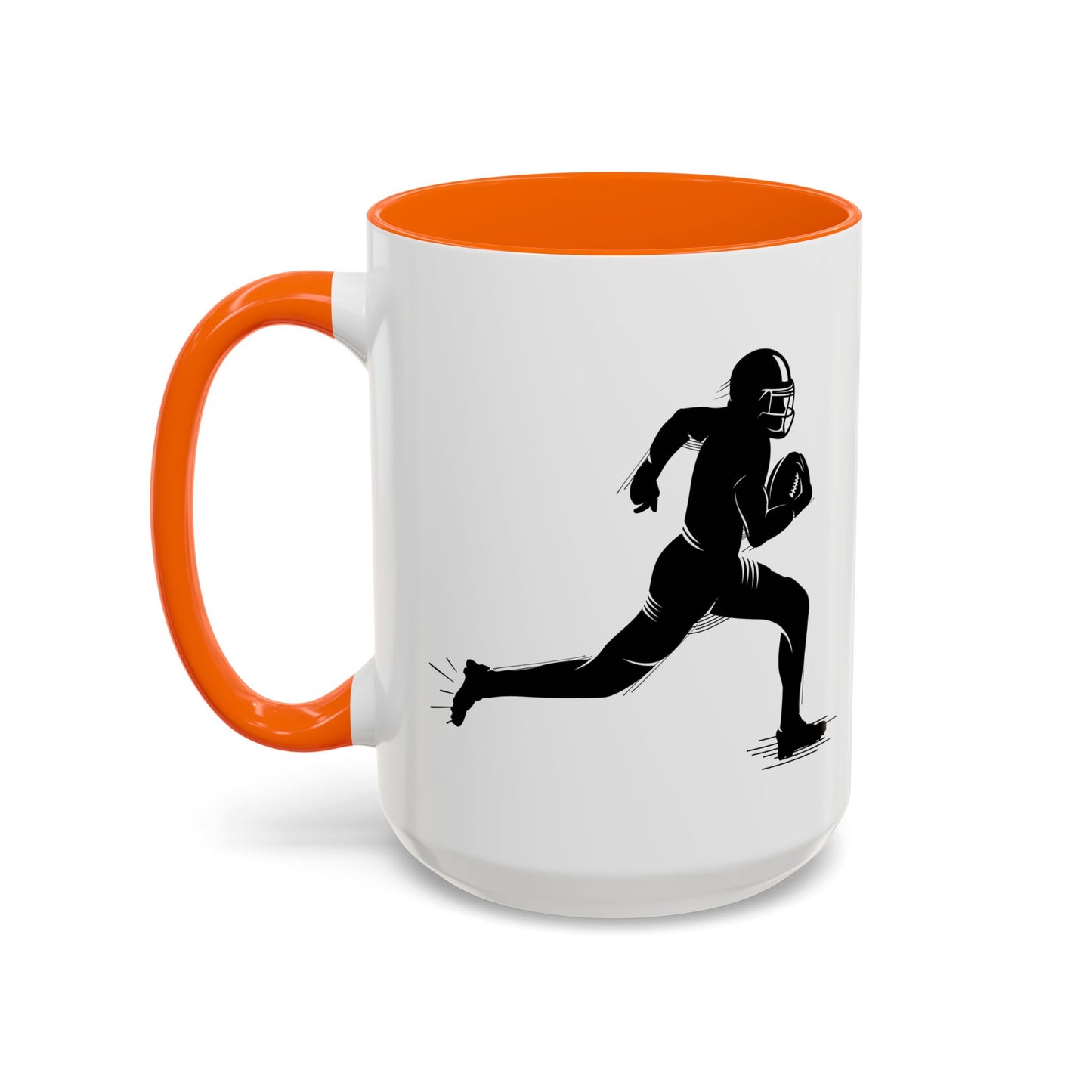 Football Player Themed Accent Coffee Mug, Sports Fan Gift, Unique Mug for Athletes, Coffee Lover, Game Day Essential - TRV