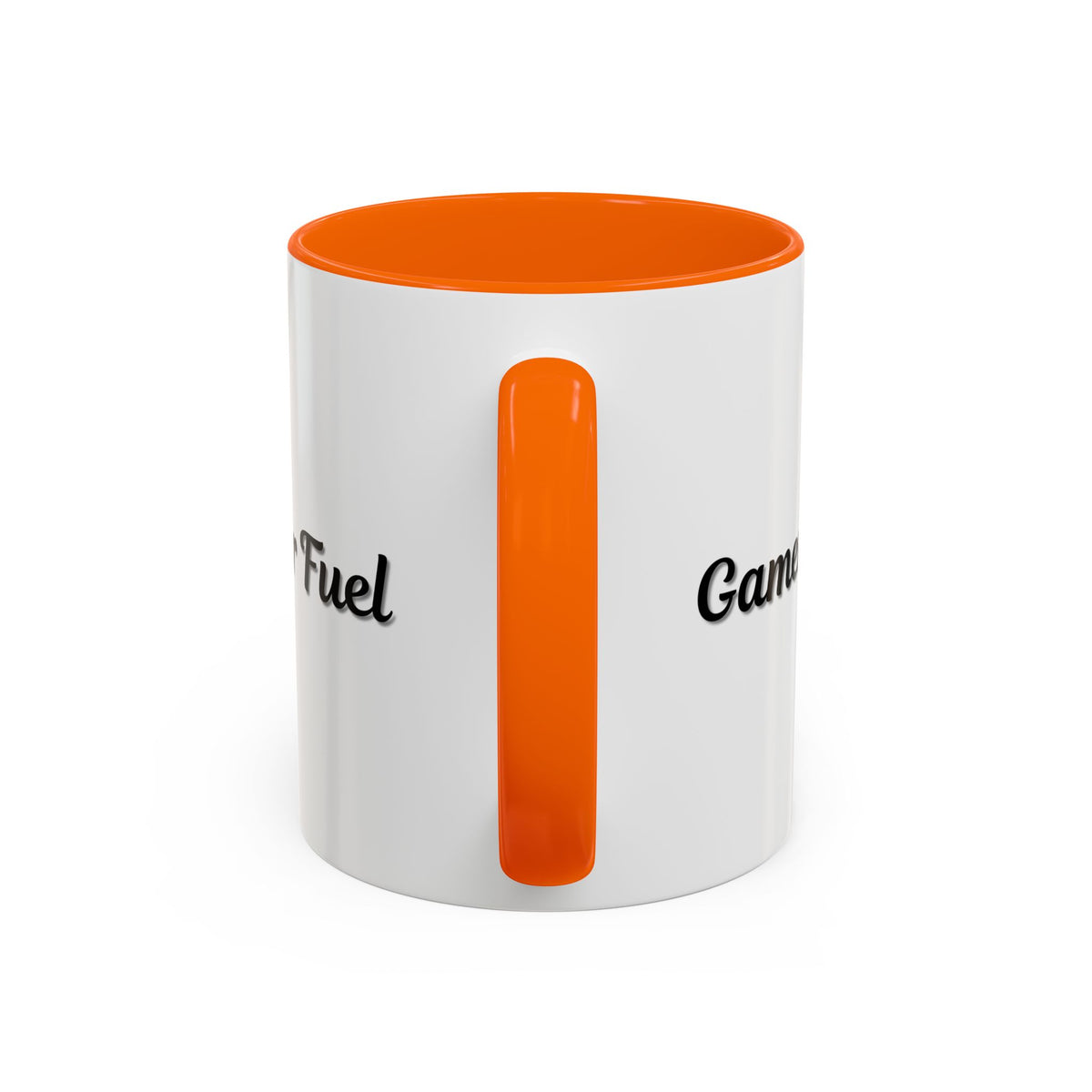 Printify Gamer Fuel coffee mug with accent design, 11oz or 15oz size, featuring bold gaming-themed graphics on a ceramic mug.