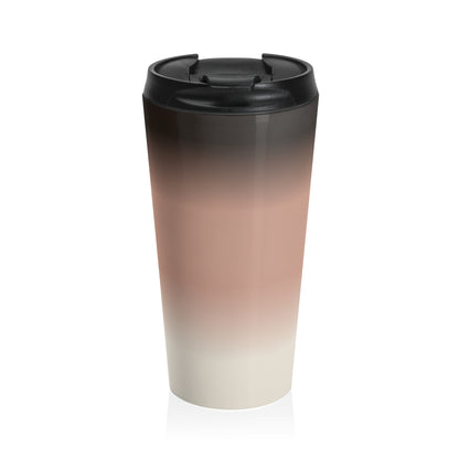 Neutral ombre 15oz insulated stainless steel travel mug
