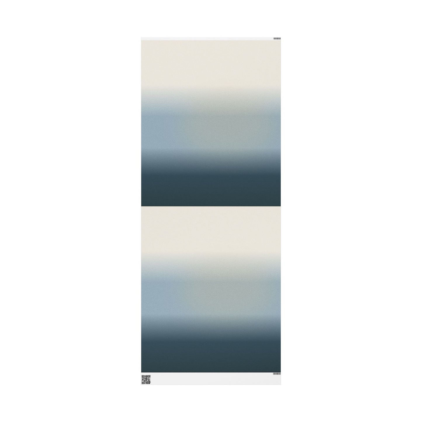 Gradient Ombre Wrapping Paper Roll — Coastal Blue to Cream Gift Wrap