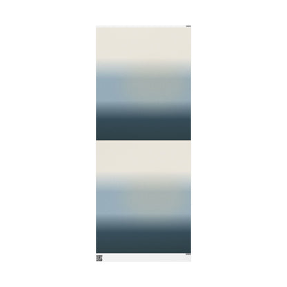 Gradient Ombre Wrapping Paper Roll — Coastal Blue to Cream Gift Wrap