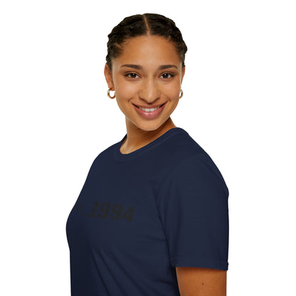 Vintage 1994 Est. graphic T-shirt by Printify featuring bold 1994 design on a classic casual tee.