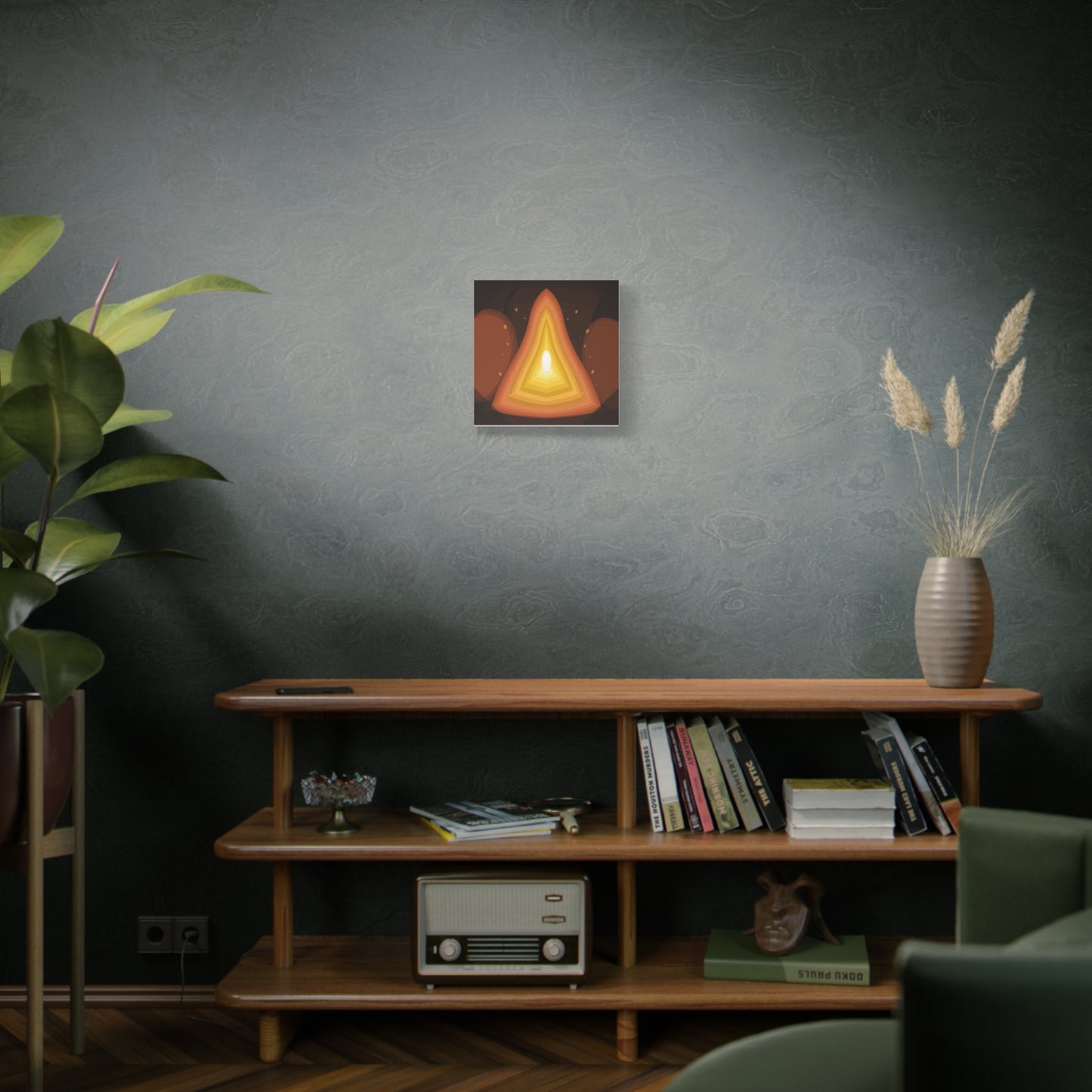 Concentric Fire Furnace Cross-Section Matte Canvas
