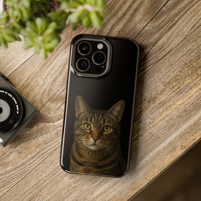 Magnetic Impact-Resistant Phone Case — Realistic Tabby Cat Portrait