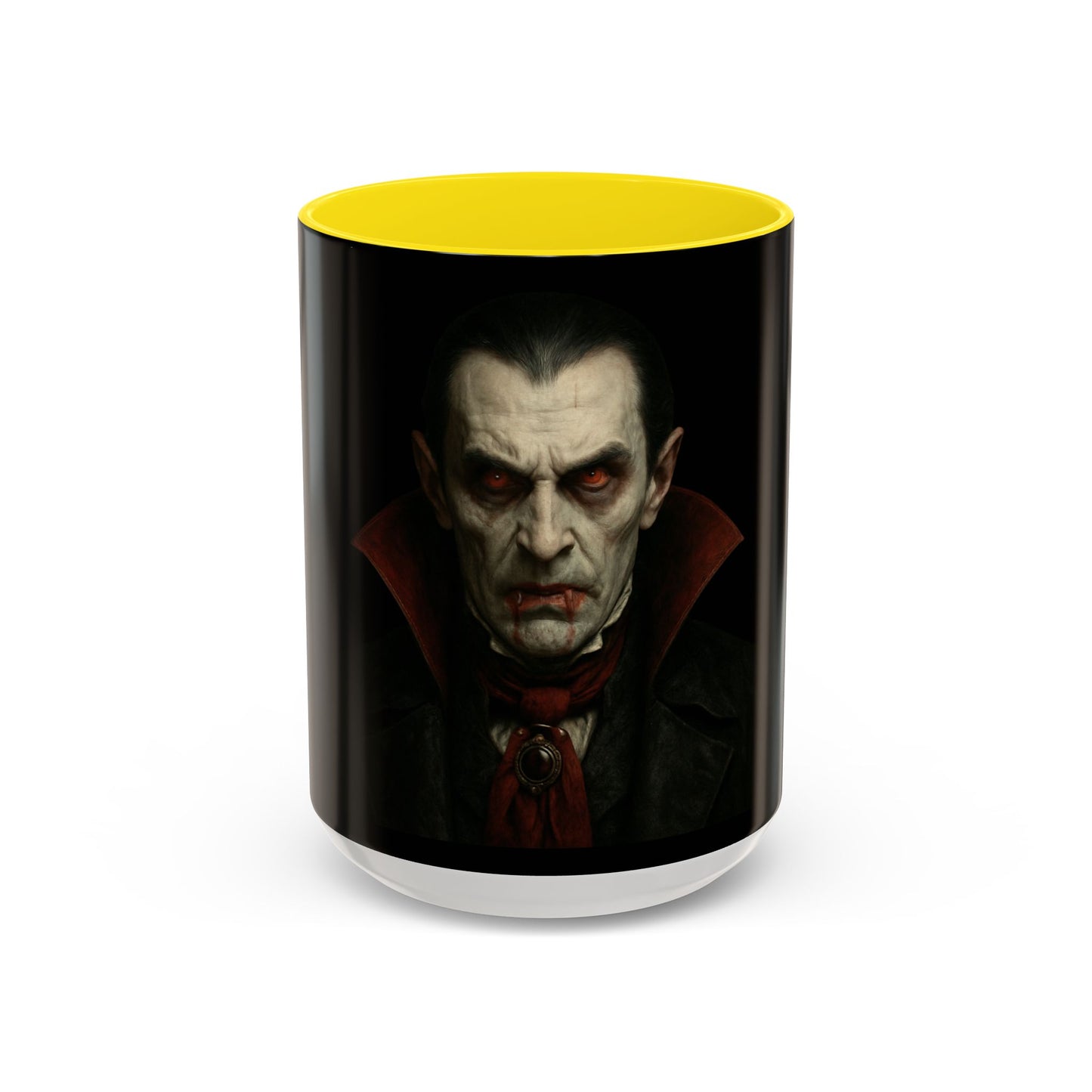 Gothic Dracula Vampire Accent Coffee Mug | Spooky Halloween Gift, Unique Home Decor, Collector's Mug, Coffee Lover's Gift - TRV