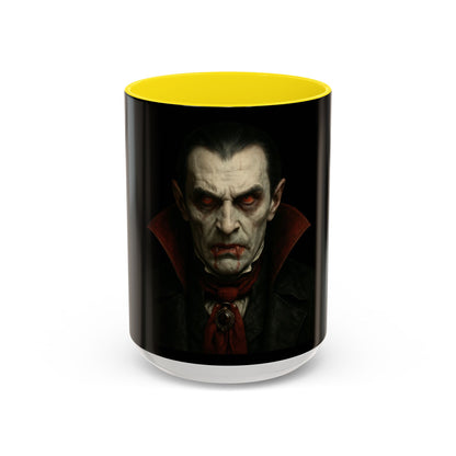 Gothic Dracula Vampire Accent Coffee Mug | Spooky Halloween Gift, Unique Home Decor, Collector's Mug, Coffee Lover's Gift - TRV