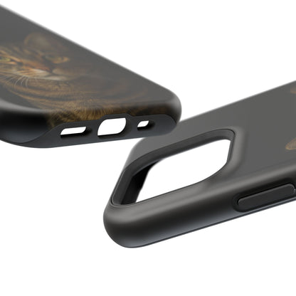 Magnetic Impact-Resistant Phone Case — Realistic Tabby Cat Portrait