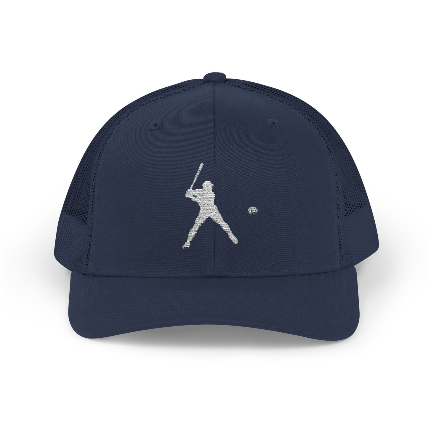 Vintage batter silhouette baseball snapback trucker cap by Printify, featuring a classic design and adjustable fit.