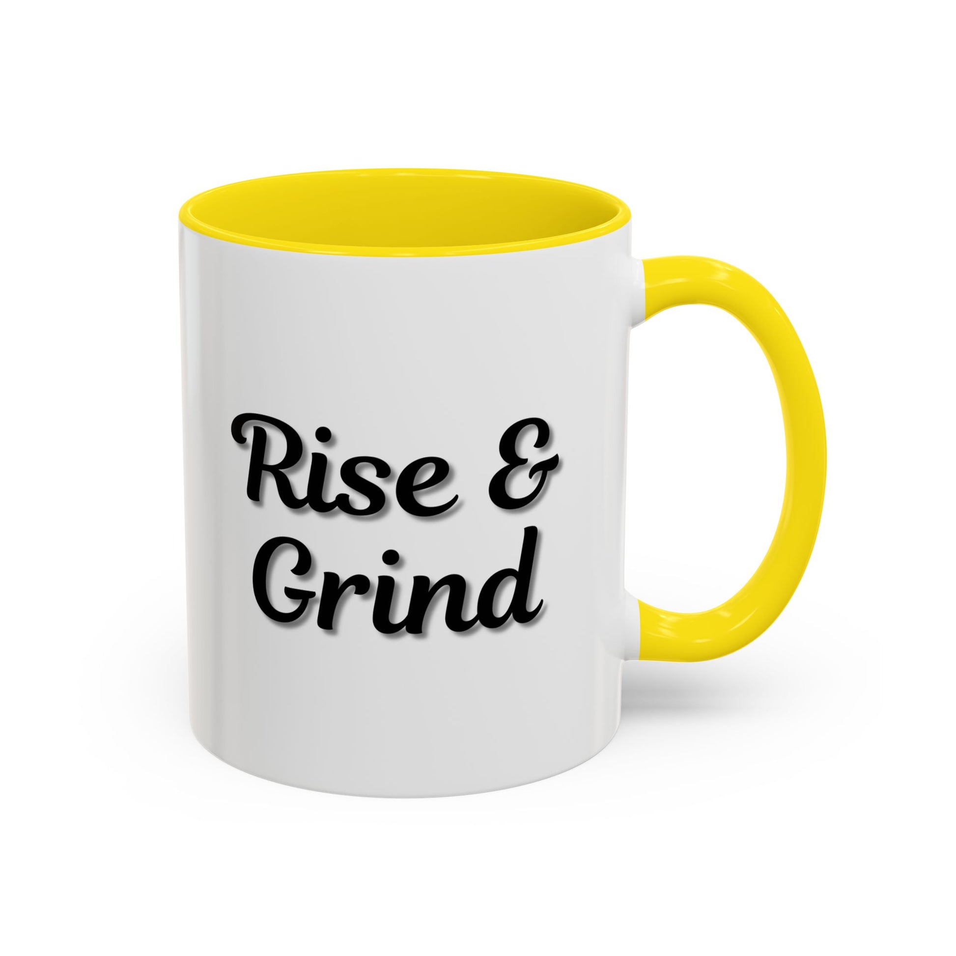Rise & Grind Coffee Mug – Motivational Black Accent Mug for Daily Inspiration - TRV
