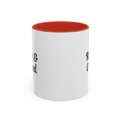 Motivational Rise & Grind Coffee Mug, Black Accent Mug, Daily Inspiration, Gift for Coffee Lovers, 11oz 15oz Ceramic Cup