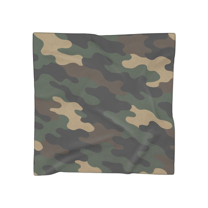 Camouflage Poly Scarf — Lightweight Camo Print Fashion Scarf