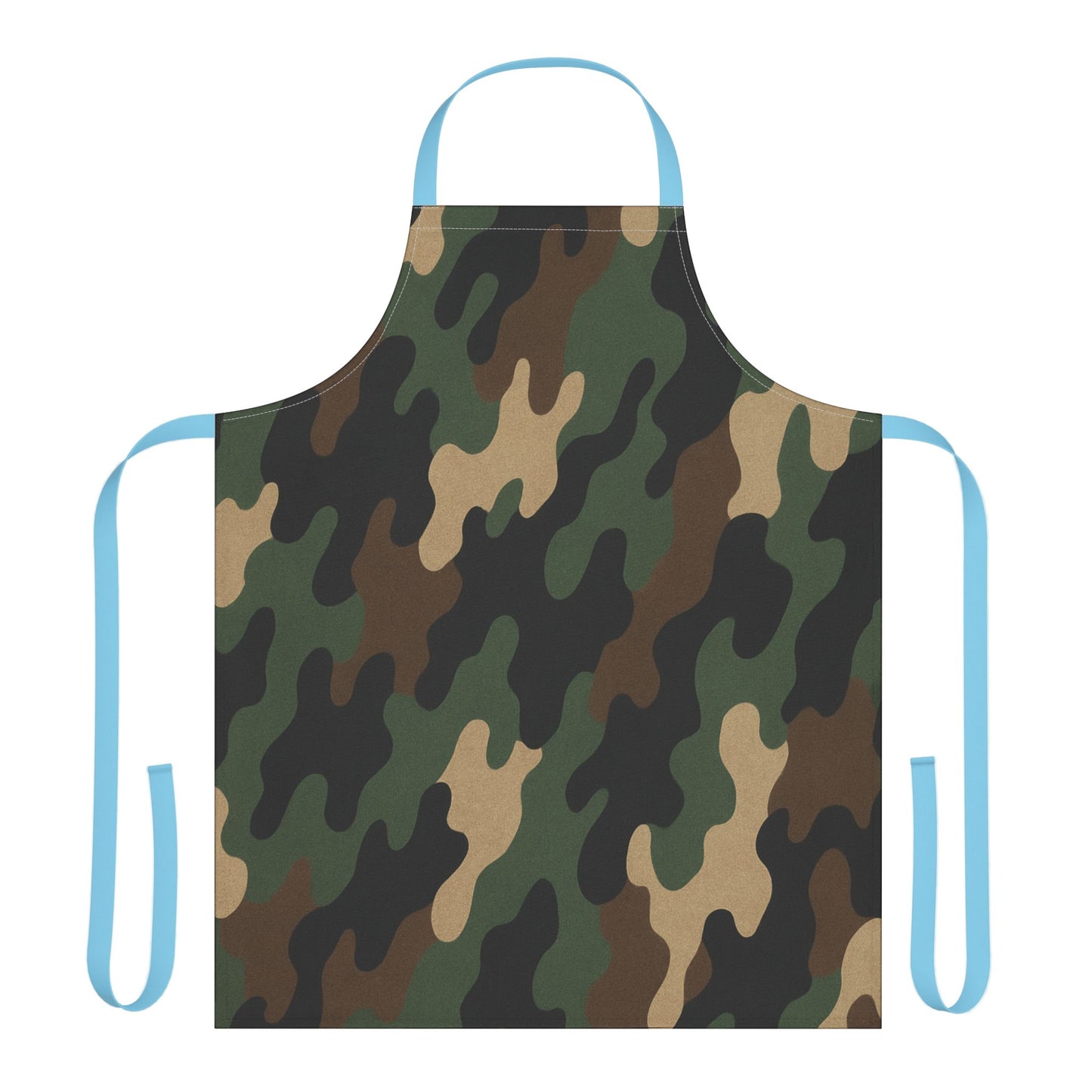Camo Kitchen Apron, Cooking Gift for Him or Her, BBQ Apron with 5-Color Straps