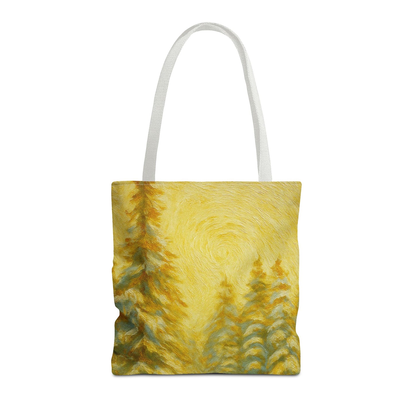 Eco-friendly canvas tote bag with abstract artistic design, perfect for beach outings and casual carry-all use.